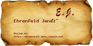 Ehrenfeld Jenő névjegykártya